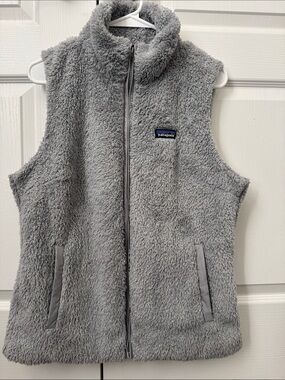 Patagonia Light Gray Sherpa Fleece Vest